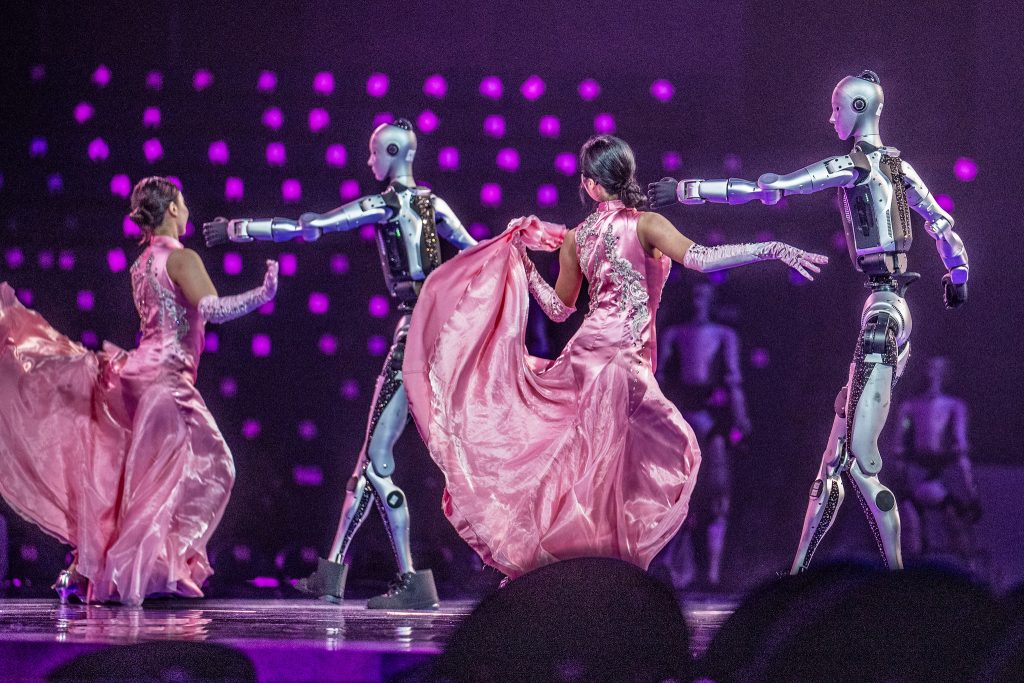 Humanoid robots joined 120 dancers on the WorldSkills Shanghai stage