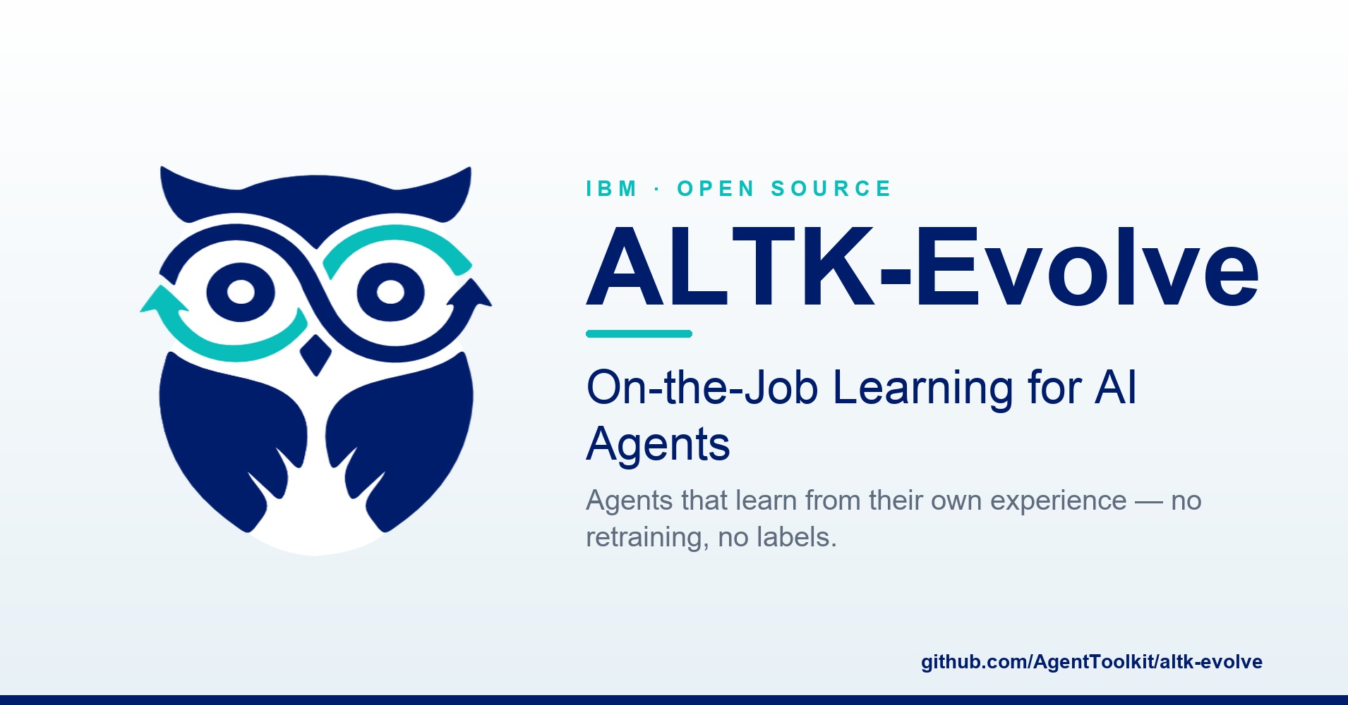 IBM Research ALTK-Evolve announcement artwork.