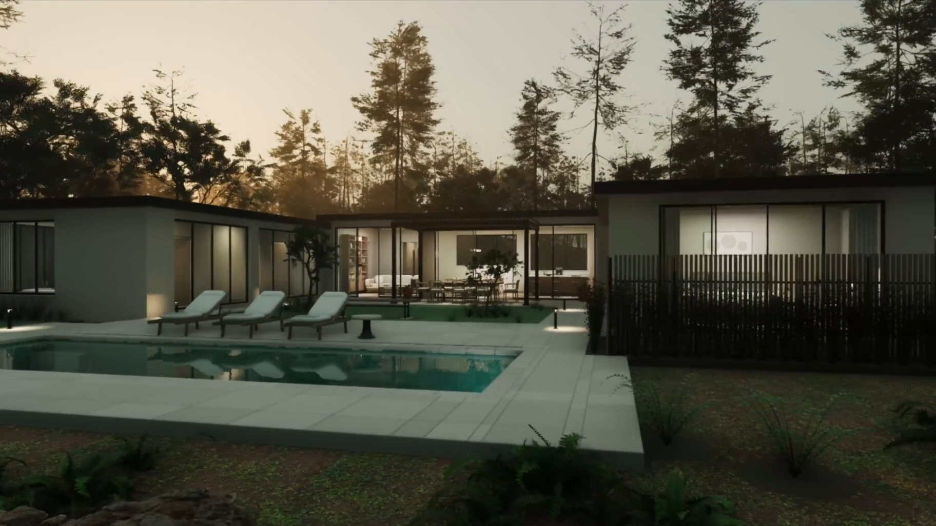 Architectural visualization of a modern home generated in an OpenAI Astra demonstration