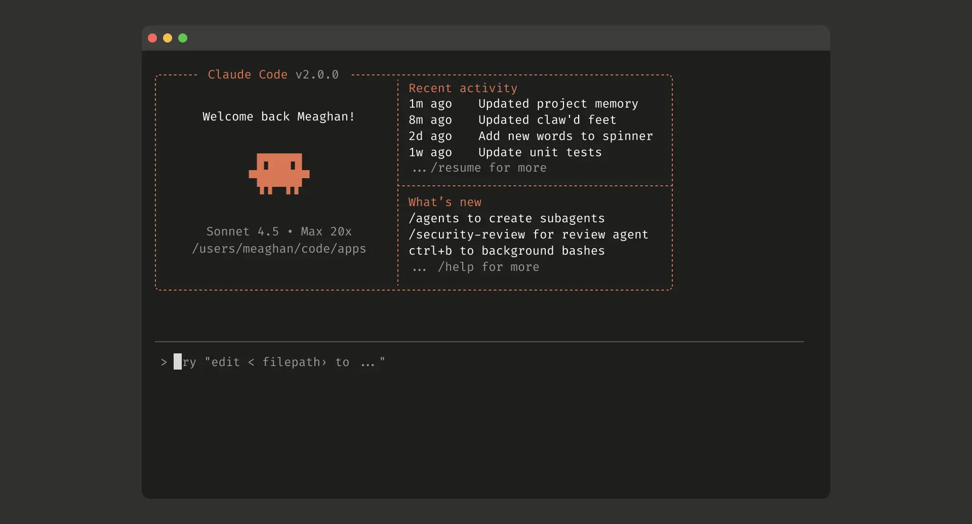 Anthropic’s September 2025 Claude Code terminal interface example