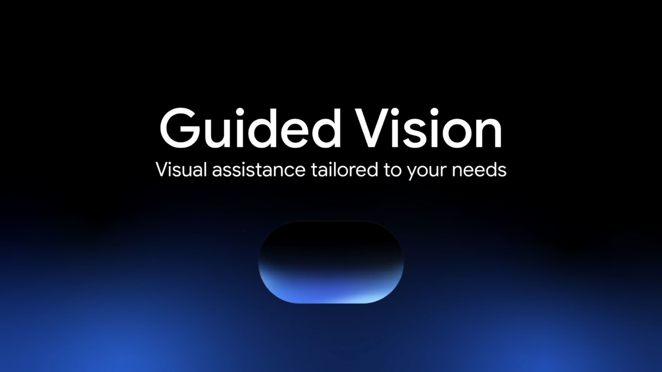 Google’s official Guided Vision hero visual for Gemini Live.