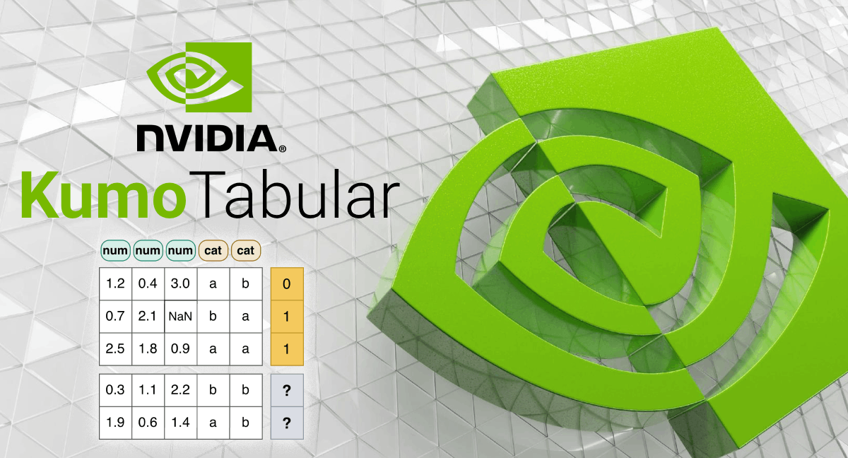 NVIDIA Kumo Tabular source illustration showing labeled and unknown table rows