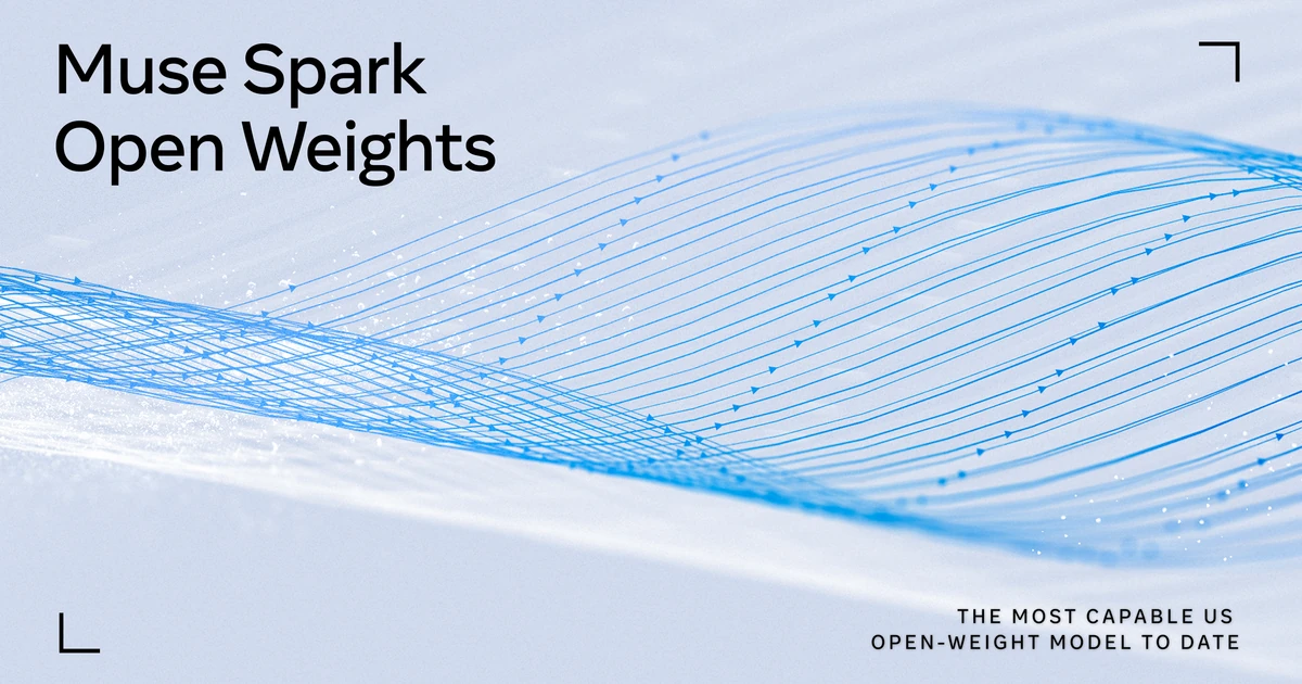 Meta Muse Spark Open announcement artwork showing its model release.