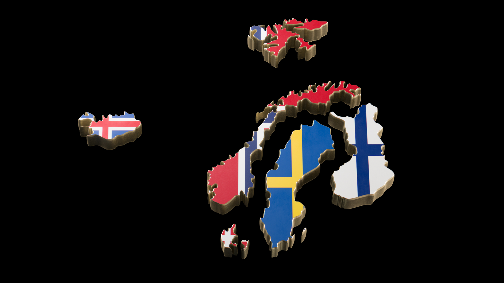 Nordic countries highlighted in NVIDIA’s illustration of its technology ecosystem, accompanying the company’s report on simulation-first factory robots.