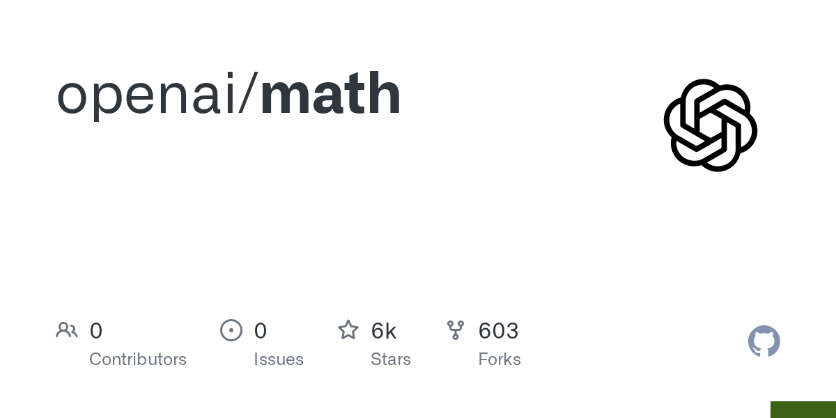 GitHub repository preview for OpenAI’s public mathematics results and Lean formalizations.