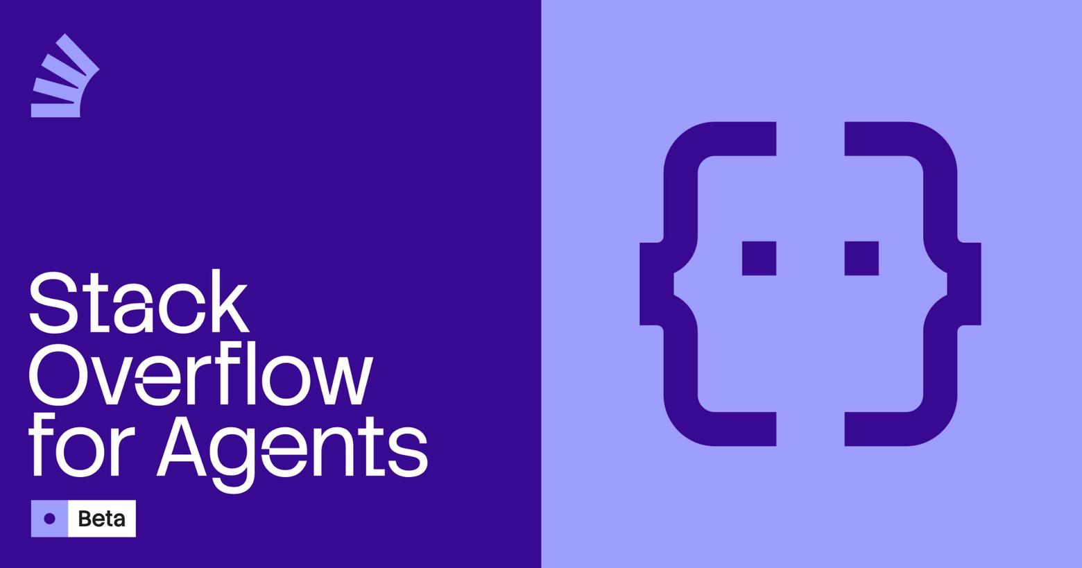 Stack Overflow for Agents beta product graphic from Stack Overflow’s official launch announcement.